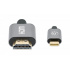 Manhattan Cable HDMI-A Macho - USB-C Macho, 4K, 60Hz, 1 Metro, Negro/Gris  3