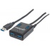 Manhattan Hub USB A 3.0 de Supervelocidad, 4 Puertos, 5000 Mbit/s, con Fuente  1