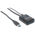 Manhattan Hub USB A 3.0 de Supervelocidad, 4 Puertos, 5000 Mbit/s, con Fuente  2