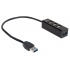 Manhattan Hub USB A 3.0 de 4 Puertos, 5000 Mbit/s, Negro  2