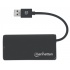Manhattan Hub USB - 2x USB, 2x USB-C Hembra, 5000 Mbit/s, Negro  2