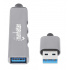 Manhattan Hub USB A 3.2 de 3 Puertos, 5000 Mbit/s, Gris  6