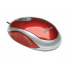 Mouse Manhattan Mini Optico, MH1 USB, Plata/Rojo