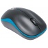 Mouse Manhattan Óptico Success, Inalámbrico, USB, 1000 DPI, Negro/Azul  2