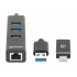 Manhattan Hub USB-C/USB-A - RJ-45, USB-A 3.1, 5 Gbit/s   3