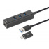 Manhattan Hub USB-C/USB-A - RJ-45, USB-A 3.1, 5 Gbit/s   1