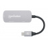 Manhattan Hub USB-C Macho, 1x HDMI 1x USB-A 3.2, 1x USB-C PD, 5 Gbit/s, Gris  4