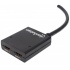 Manhattan Splitter HDMI 1.3 de 2 Puertos, 1x HDMI Macho - 2x HDMI Hembra, Cable Integrado