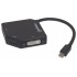 Manhattan Adaptador Mini DisplayPort 1.2 Macho - VGA/HDMI/DVI Hembra, 4K, Negro  1