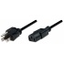 Manhattan Cable IEC 60320 C13 Macho - NEMA 5-15 Macho, 1.8 Metros, Negro  1