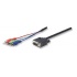 Manhattan Cable Triple RCA Macho - HD15 Macho, 1.8 Metros, Negro