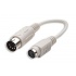 Manhattan Adaptador Teclado Mini-DIN 6 Macho - DIN 5 Hembra, 15cm, Blanco  1