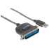 Manhattan Convertidor de USB a Paralelo para Impresora, USB A a Cen36 Macho, 1.8 Metros  2