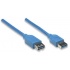 Manhattan Cable USB Macho - USB Hembra, 2 Metros, Azul  1