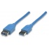 Manhattan Cable USB Macho - USB Hembra, 2 Metros, Azul  5