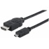 Manhattan Cable HDMI de Alta Velocidad con Canal Ethernet, HDMI Macho - micro HMDI, 4K, 30Hz, 2 Metros, Negro  1