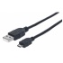 Manhattan Cable USB A Macho - Micro USB B Macho, 50cm, Negro  1