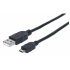 Manhattan Cable USB-A Macho - Micro-USB B Macho, 50cm   1