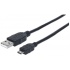 Manhattan Cable USB de Alta Velocidad, USB 2.0 A Macho - Micro USB 2.0 B Macho, 3 Metros, Negro  1