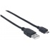 Manhattan Cable USB de Alta Velocidad, USB 2.0 A Macho - Micro USB 2.0 B Macho, 3 Metros, Negro  2