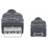 Manhattan Cable USB de Alta Velocidad, USB 2.0 A Macho - Micro USB 2.0 B Macho, 3 Metros, Negro  3
