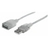 Manhattan Cable USB-A Macho - USB-A Hembra, 1.8 Metros   1