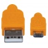 Manhattan Cable con Recubrimiento Textil USB 2.0 A Macho - Micro USB 2.0 B Macho, 1.8 Metros, Azul/Naranja  3