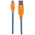 Manhattan Cable con Recubrimiento Textil USB 2.0 A Macho - Micro USB 2.0 B Macho, 1.8 Metros, Azul/Naranja  4