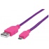 Manhattan Cable USB-A Macho - Micro-USB B Macho, 1.8 Metros   1