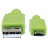 Manhattan Cable con Recubrimiento Textil USB 2.0 A Macho - Micro USB 2.0 B Macho, 1 Metro, Negro/Verde  3