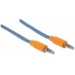 Manhattan 3.5mm Macho - 3.5mm Macho con Recubrimiento Textil, 1 Metro, Azul/Naranja  2