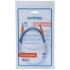 Manhattan 3.5mm Macho - 3.5mm Macho con Recubrimiento Textil, 1 Metro, Azul/Naranja  5