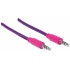 Manhattan 3.5mm Macho - 3.5mm Macho con Recubrimiento Textil, 1 Metro, Morado/Rosa  2