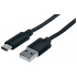 Manhattan Cable USB C de Alta Velocidad, USB C Macho - USB A Macho, 1 Metro, Negro  1
