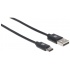 Manhattan Cable USB C de Alta Velocidad, USB C Macho - USB A Macho, 1 Metro, Negro  3