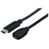Manhattan Cable USB C de Alta Velocidad, USB C Macho - Micro USB B Hembra, 15 cm, Negro  1