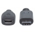 Manhattan Cable USB C de Alta Velocidad, USB C Macho - Micro USB B Hembra, 15 cm, Negro  2