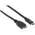 Manhattan Cable USB 3.0 Micro-B Macho - USB 3.1 C Macho, 1 Metro, Negro  2