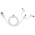 Manhattan Cable USB A - Micro USB B/USB C/Lightning Macho, 1 Metro, Blanco  2