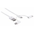 Manhattan Cable USB A - Micro USB B/USB C/Lightning Macho, 1 Metro, Blanco  4