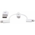 Manhattan Cable USB A - Micro USB B/USB C/Lightning Macho, 1 Metro, Blanco  6