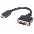 Manhattan Cable HDMI Macho - DVI-D Hembra, 20cm, Negro  1