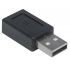 Manhattan Adaptador USB C 2.0 Hembra - USB A Macho, Negro  2