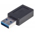 Manhattan Adaptador USB C 3.1 Hembra - USB A Macho, Negro  1