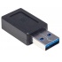 Manhattan Adaptador USB C 3.1 Hembra - USB A Macho, Negro  2