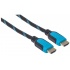 Manhattan Cable HDMI Macho - HDMI Macho, 4K, 60Hz, 3 Metros, Negro/Azul  2