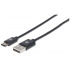 Manhattan Cable USB A 2.0 Macho - USB C 2.0 Macho v2, 3 Metros, Negro  1