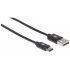 Manhattan Cable USB-A Macho - USB-C Macho, 3 Metros   2