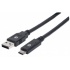 Manhattan Cable USB A Macho - USB C Macho, 5 Metros, Negro  1