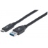 Manhattan Cable USB A 3.1 Macho - USB C 3.1 Macho, 3 Metros, Negro  3